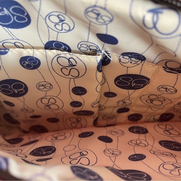 Samantha Brown Nylon Carry On Bag Black Croc Embossed Leather Handles tr… - Picture 7 of 11